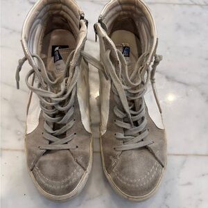 Golden Goose High-Top Sneakers - Gray and White